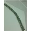 Image 2 : STERLING SILVER HIGHLY PROMOTIONAL QUALITY EMERALD BRACELET SET WITH 84 EMERALDS (LIGHT GREEN