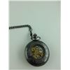 Image 2 : BRAND NEW 2 SIDED MECHANICAL SKELETON POCKET WATCH. WEB DESIGN WITH CHAIN