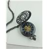 Image 4 : BRAND NEW 2 SIDED MECHANICAL SKELETON POCKET WATCH. WEB DESIGN WITH CHAIN