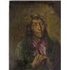 Image 1 : Early interesting oil on board painting entitled
