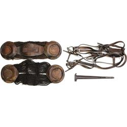 Collection of 4 includes U.S. Military bridle