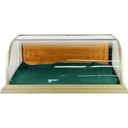 Antique counter top showcase curved glass