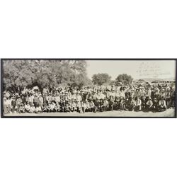 Original B&W cowboy panoramic inscribed  "To
