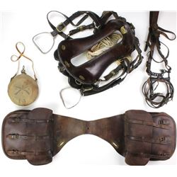 Collection of 4 includes US russet brown saddle