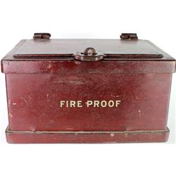 Iron Strong box with original paint and fire proof