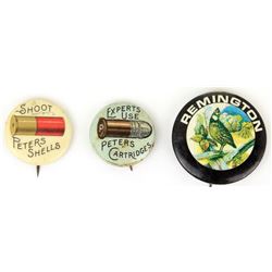 Collection of 3 antique pins includes Peters
