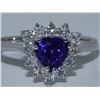 Image 1 : Tanzanite w/ Diamond Ring Tanzanite 1.21ct