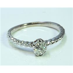 Diamond 0.18 ct Ring 14Kt White Gold 1.39 gr