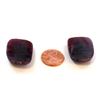 Image 2 : 100 ct & up Natural Chocolate Sapphire Slice ctw 100.88 2Pcs
