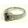 Image 3 : Alexandrite 1.40CT 14K White Gold Ring 5.66 Gram Diamond 0.34CT