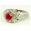Image 3 : Ruby 1.01CT  / Diamond 0.71CT / 14K White Gold Ring 5.79 Gram