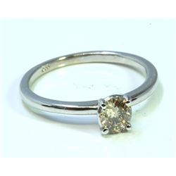 Diamond 0.35 ct Ring 14Kt White Gold 1.54 gr