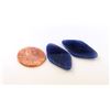 Image 2 : 20 ct & up Natural Blue Sapphire Slice ctw 20.64 2Pcs