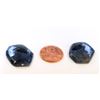 Image 1 : 55 ct & up Natural Blue Sapphire Slice ctw 55.18 2Pcs