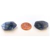 Image 2 : 55 ct & up Natural Blue Sapphire Slice ctw 55.18 2Pcs