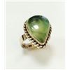Image 2 : Sterling Silver .925 Lime Green Gem Stone Ring