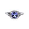 Image 1 : 14KT White Gold 1.34 ctw Tanzanite and Diamond Ring