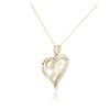 Image 3 : 10KT Yellow Gold 0.30 ctw Diamond Heart Pendant With Chain