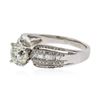Image 2 : 14KT White Gold 1.70 ctw Diamond Ring