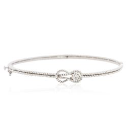 14KT White Gold 0.33 ctw Diamond Bangle Bracelet