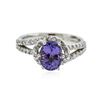 Image 1 : 14KT White Gold 2.13 ctw Tanzanite and Diamond Ring