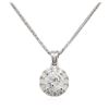 Image 2 : 14KT White Gold 1.05 ctw Diamond Pendant With Chain