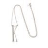 Image 1 : 14KT White Gold 0.21 ctw Diamond Pendant With Chain