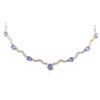 Image 1 : 14KT White Gold 18.33 ctw Tanzanite and Diamond Necklace