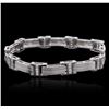 Image 2 : 14KT White Gold 0.49 ctw Diamond Bracelet