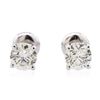 Image 1 : 14KT White Gold 1.16 ctw Diamond Solitaire Earrings