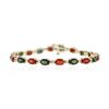 Image 1 : 14KT Yellow Gold 9.80 ctw Sapphire and Diamond Bracelet