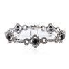 Image 1 : 14KT White Gold 14.18 ctw Black Diamond Bracelet