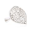 Image 2 : 14KT White Gold 0.88 ctw Diamond Ring