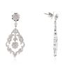 Image 2 : 18KT White Gold 1.35 ctw Diamond Earrings