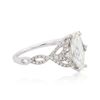 Image 2 : 14KT White Gold 1.16 ctw Diamond Ring