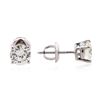 Image 2 : 14KT White Gold 1.34 ctw Diamond Solitaire Earrings
