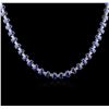 Image 2 : 14KT White Gold 32.24 ctw Sapphire and Diamond Necklace