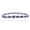 Image 2 : 14KT White Gold 10.26 ctw Sapphire and Diamond Bracelet