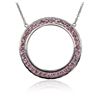 Image 2 : 14KT White Gold 2.00 ctw Pink Sapphire Necklace