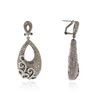 Image 2 : 14KT Black Gold 3.82 ctw Diamond Earrings
