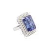 Image 2 : 14KT White Gold GIA Certified 30.18 ctw Tanzanite and Diamond Ring