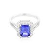 Image 2 : 18KT White Gold 1.73 ctw Tanzanite and Diamond Ring