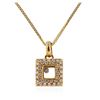 Image 2 : 18KT Yellow Gold 0.16 ctw Diamond Pendant With Chain