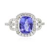 Image 1 : 14KT White Gold 2.04 ctw Tanzanite and Diamond Ring