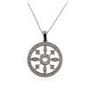 Image 2 : 14KT White Gold 0.54 ctw Diamond Pendant With Chain