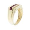 Image 3 : 14KT Yellow Gold 0.90 ctw Ruby and Diamond Ring