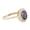 Image 2 : 14KT Yellow Gold 2.67 ctw Tanzanite and Diamond Ring