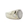 Image 2 : 14KT White Gold 7.49 ctw Star Sapphire and Diamond Ring