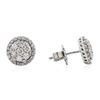 Image 2 : 14KT White Gold 0.90 ctw Diamond Earrings
