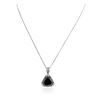 Image 2 : 14KT White Gold 6.68 ctw Black Diamond Pendant With Chain